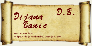 Dijana Banić vizit kartica